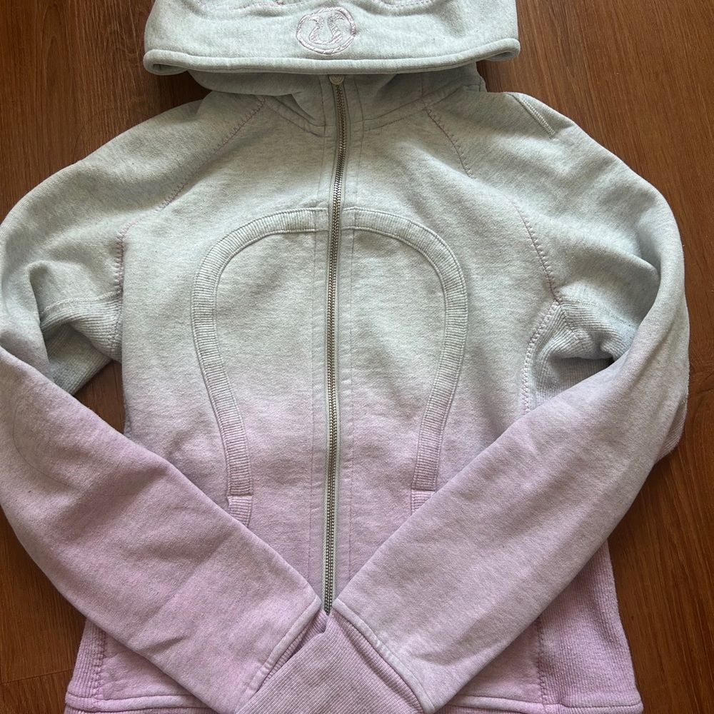 Lululemon pink ombre scuba full zip hoodie